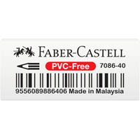 faber-castell pvc-free eraser small white