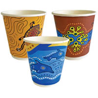 envirochoice keip series indigenous cup double wall 280ml pack 25
