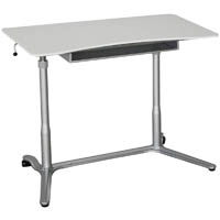 copenhagen student sit and stand desk 950 x 520mm white