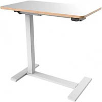 malmo electric mobile desk 700 x 400mm white base white top