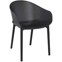 siesta sky chair 540 x 600 x 810mm black