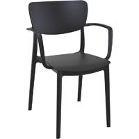 lisa chair arms black