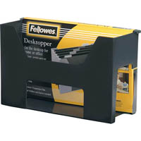 fellowes accents desktopper with files and tabs black