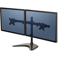 fellowes professional series monitor arm dual horizontal surface mount black