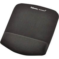 fellowes mouse pad with wrist rest plush touch microban memory foam graphite