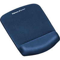 fellowes plush touch lycra mouse pad and wrist rest blue