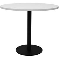 rapidline round table disc base 900mm natural white/black