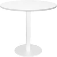 rapidline round table disc base 900mm natural white/white