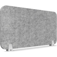 rapidline eco panel desk mounted screen 740 x 384mm marble grey