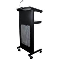 rapidline heavy duty lectern black