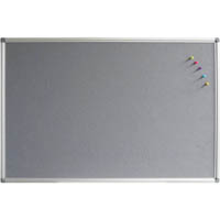rapidline standard pinboard 1500 x 900 x 15mm grey