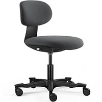 rapidline yoyo chair medium back dark grey black frame