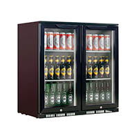 heller upright double door bar fridge 210 litre black