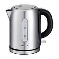 maxim cordless kettle stainless steel 1 litre grey
