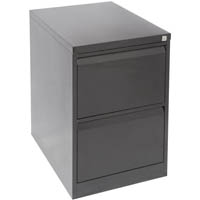 go steel filing cabinet 2 drawers 460 x 620 x 705mm black ripple