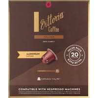 vittoria nespresso compatible coffee capsule italian pack 20