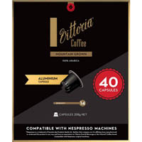 vittoria nespresso compatible coffee capsule mountain grown pack 40