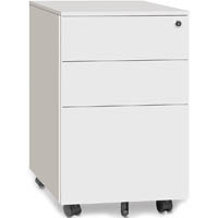 om metal mobile pedestal 3-drawer lockable 390 x 500 x 600mm white