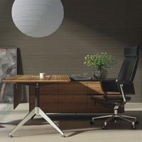 novara executive desk right hand return 1950 x 1850 x 750mm zebrano timber veneer