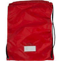 educational colours gym bag red