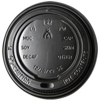 huhtamaki premium coffee cup lid 12/16oz black pack 50