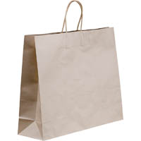 huhtamaki future friendly paper bag twisted handle 400 x 450mm brown pack 50