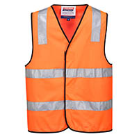 prime mover mv102 hi-vis vest hook n loop closure reflective tape