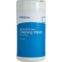 initiative universal screen cleaning wipes tub 100