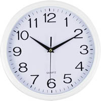 italplast wall clock 300mm glass white