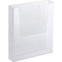 italplast brochure holder wall mount a4 clear