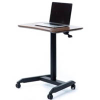 infinity pneumatic lecturn desk with castors 700 x 480mm black