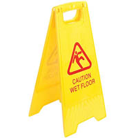 italplast safety sign a-frame wet floor yellow