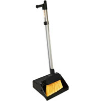 italplast lobby dust pan and broom set black