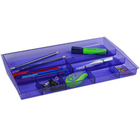 italplast drawer tidy 8 compartment tinted purple