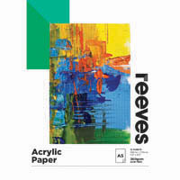 reeves acrylic paper pad 360gsm a5 white 12 sheets