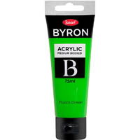 jasart byron acrylic paint 75ml fluoro green