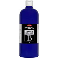 jasart byron acrylic paint 1 litre cool blue