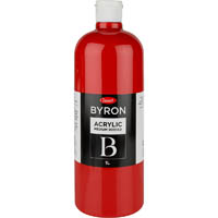 jasart byron acrylic paint 1 litre warm red