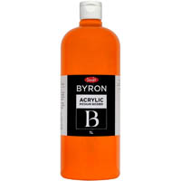 jasart byron acrylic paint 1 litre orange