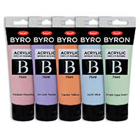 jasart byron acrylic paint 75ml pastel pack 5