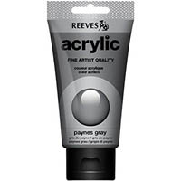 reeves premium acrylic paint 75ml tube paynes grey