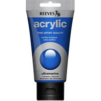 reeves premium acrylic paint 75ml tube ultramarine