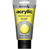 reeves premium acrylic paint 75ml tube lemon yellow