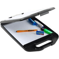 marbig professional storage clipboard with whiteboard a4 black