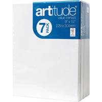 artitude paint canvas 9 x 12 inch white pack 7