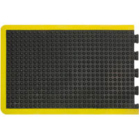 mattek modular bubble mat end 600 x 900mm yellow/black