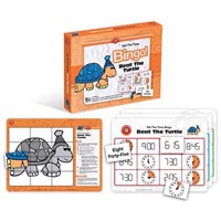 learning can be fun beat the turtle bingo tell the time game