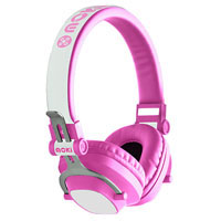 moki exo kids bluetooth headphones pink