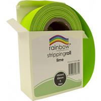 rainbow stripping roll ribbed 50mm x 30m lime