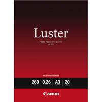 canon lu-101 luster photo paper 260gsm a3 white pack 20